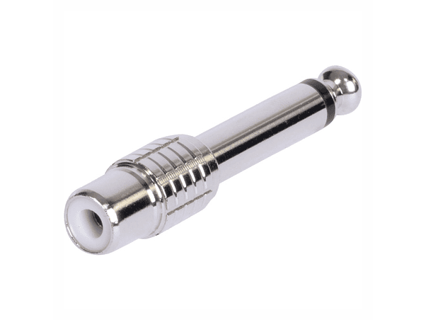 FICHA ADAPTADORA JACK 6.35MM MACHO MONO / RCA FÊMEA BST 1