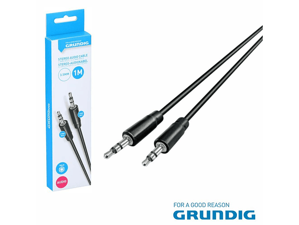 CABO JACK 3.5MM MACHO / JACK 3.5MM MACHO 1M PRETO GRUNDIG 1