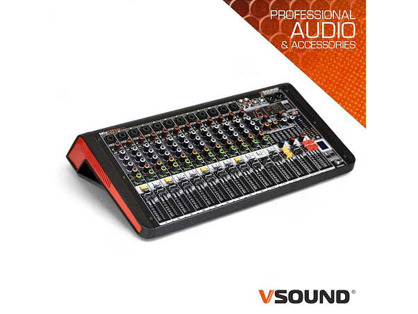 MESA DE MISTURA 12 CANAIS COM BT/LCD/USB/PCOMDSP VSOUND 1