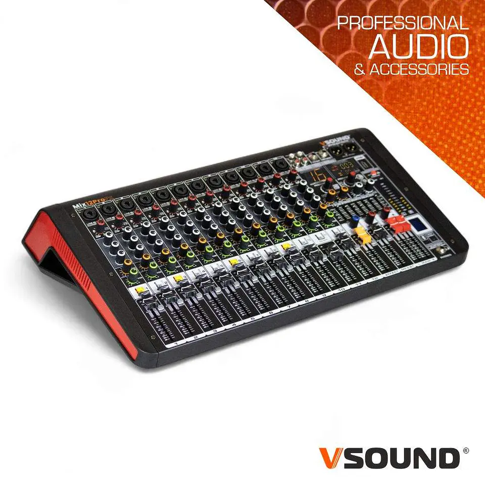 MESA DE MISTURA 12 CANAIS COM BT/LCD/USB/PCOMDSP VSOUND 1