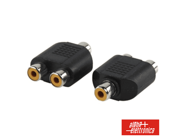 FICHA ADAPTADORA RCA FÊMEA / 2 RCA FÊMEA 1
