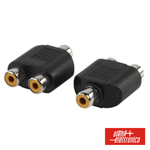 FICHA ADAPTADORA RCA FÊMEA / 2 RCA FÊMEA