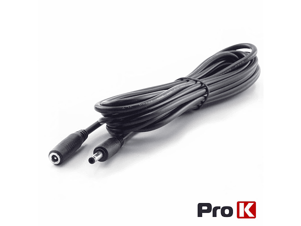 CABO ALIMENTAÇÃO DC MACHO / FÊMEA 5.5X2.5MM 3M PROK 1