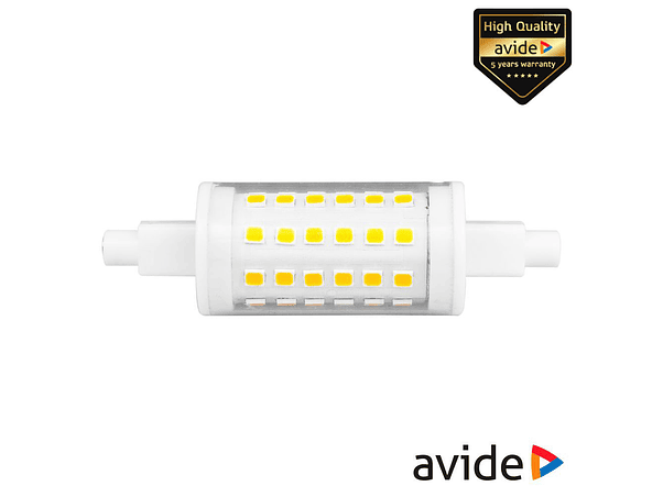 LÂMPADA R7S 6W 230V LED DIMÁVEL 78MM 6400K AVIDE 1