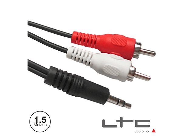 CABO JACK 3.5MM MACHO ST / 2-RCA MACHO 1.5M LTC 1