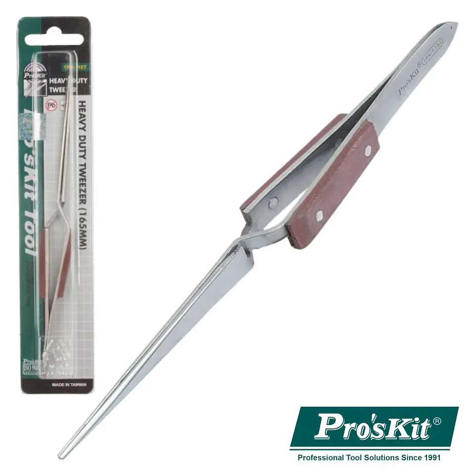 PINÇA PLANA AÇO INOXIDÁVEL 165MM PROSKIT 1