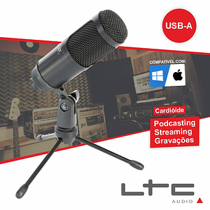 MICROFONE CONDENSADOR DE ESTÚDIO LTC