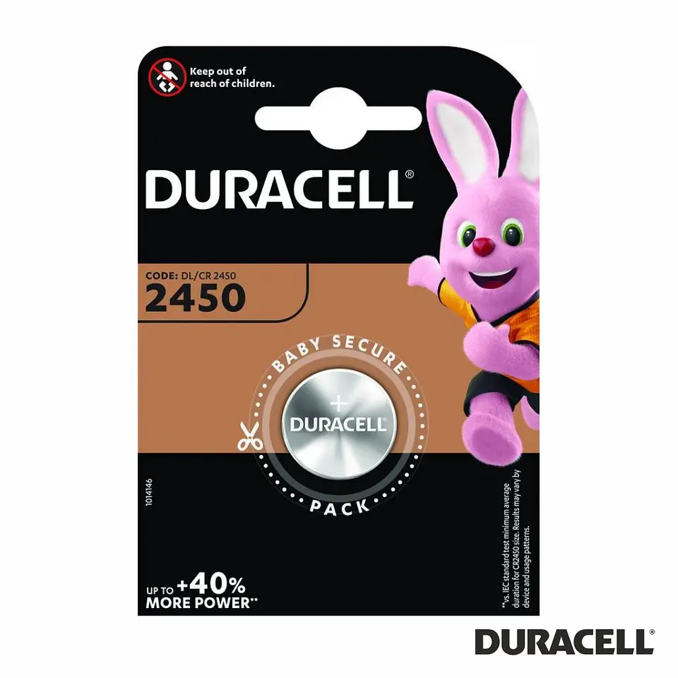 PILHA LÍTIO BOTÃO CR2450 3V BLISTER DURACELL 1