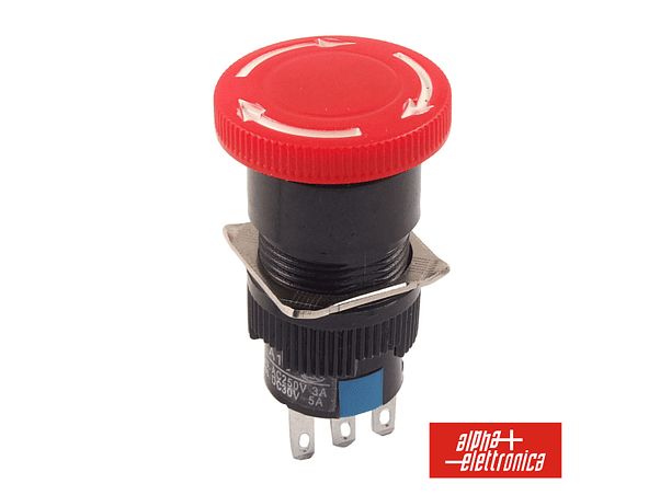 COMUTADOR PULSADOR DE EMERGÊNCIA 230V 2NO-2NC 1