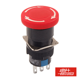 COMUTADOR PULSADOR DE EMERGÊNCIA 230V 2NO-2NC