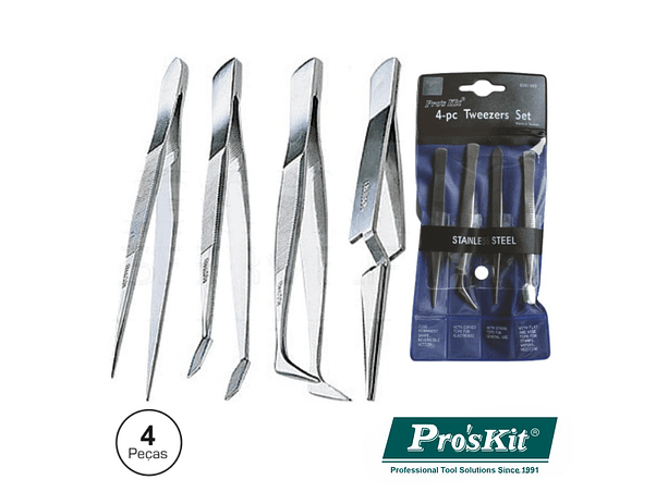 CONJUNTO DE 4 PINÇAS PROSKIT 1