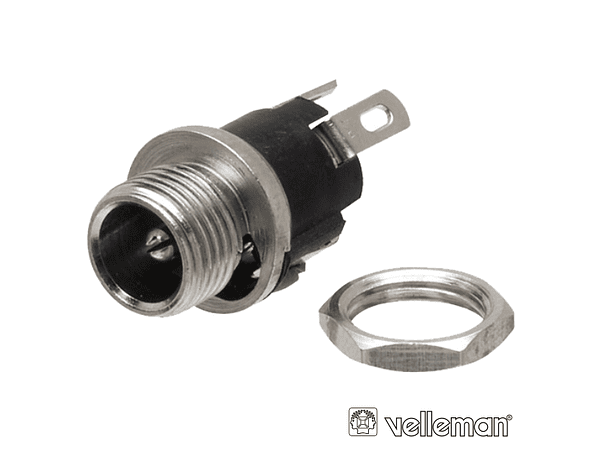 FICHA ALIMENTAÇÃO DC MACHO 2.1-5.5MM PARA CHASSIS VELLEMAN 1