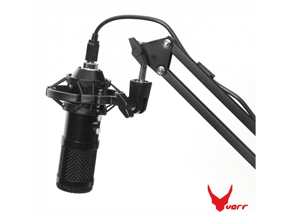 MICROFONE CONDENSADOR CARDIÓIDE DE ESTÚDIO USB VARR 1