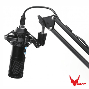 MICROFONE CONDENSADOR CARDIÓIDE DE ESTÚDIO USB VARR