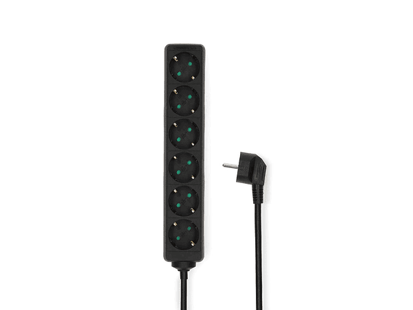 TOMADA ELÉTRICA COM 6 SAÍDAS INTERRUPTOR PROTEÇÃO 3M NEDIS 1