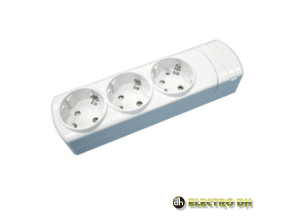 TOMADA ELÉTRICA COM 3 SAÍDAS SCHUKO EDH 1