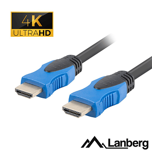 CABO HDMI DOURADO MACHO / MACHO 2.0 4K 1M LANBERG
