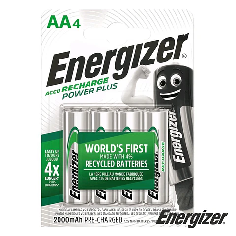 BATERIA NI-MH AA 1.2V 2000MA 4X POWER PLUS ENERGIZER