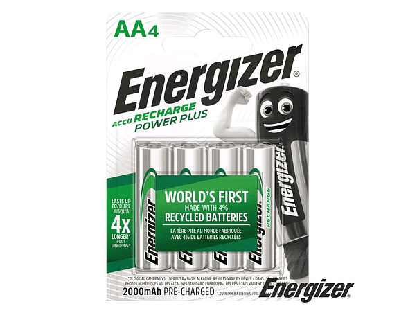 BATERIA NI-MH AA 1.2V 2000MA 4X POWER PLUS ENERGIZER 1