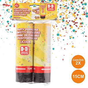 CANHÃO DE CONFETIS 15X4CM 2X
