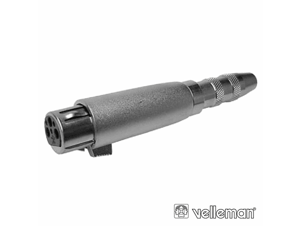 FICHA ADAPTADORA XLR 3P MACHO / JACK 6.35MM FÊMEA VELLEMAN 1