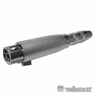 FICHA ADAPTADORA XLR 3P MACHO / JACK 6.35MM FÊMEA VELLEMAN