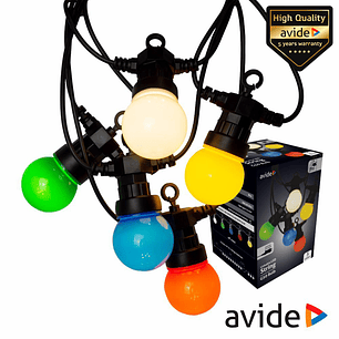 CORRENTE DE ILUMINAÇÃO COM LÂMPADAS RGB 5M AVIDE
