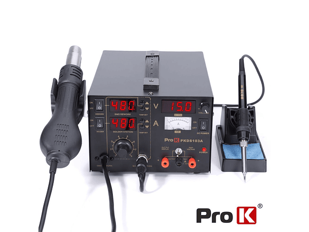 ESTAÇÃO DE SOLDAR E DESSOLDAR SMD AR QUENTE COM 5V/1A PROK 1