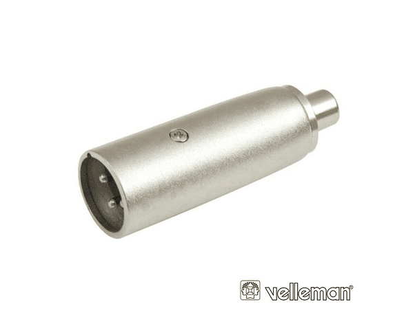 FICHA ADAPTADORA XLR 3P MACHO / RCA FÊMEA 1