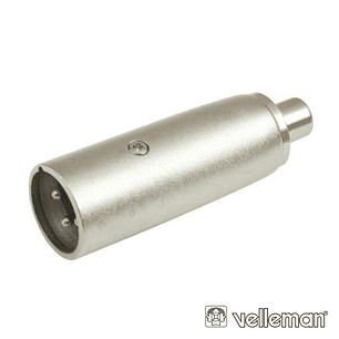 FICHA ADAPTADORA XLR 3P MACHO / RCA FÊMEA