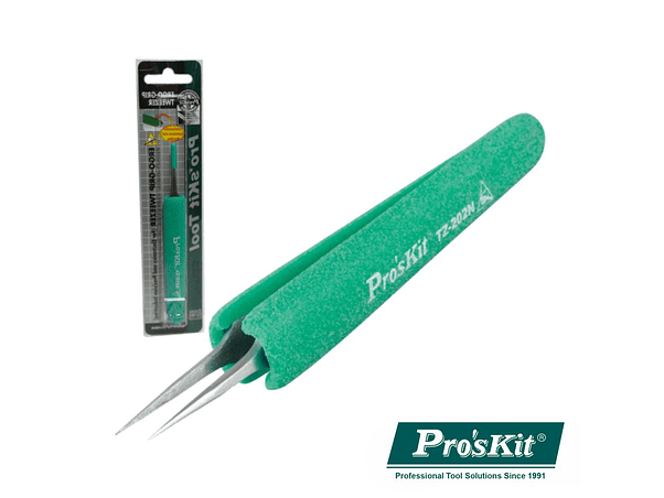 PINÇA COM PONTAS PLANAS FINAS PROSKIT 1