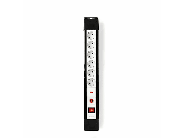 TOMADA ELÉTRICA 6X SCHUKO COM INTERRUPTOR 3M 1