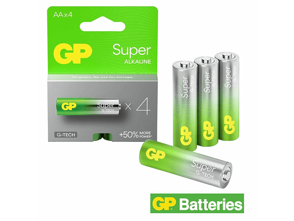 PILHA SUPER ALCALINA LR6/AA 1.5V 4X BLISTER GP 1