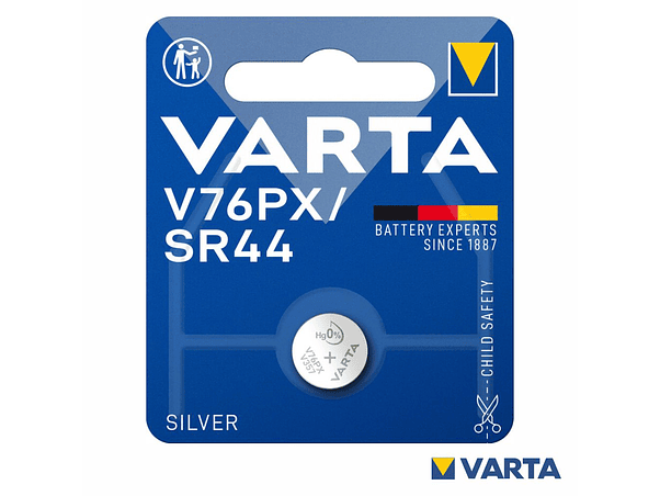 PILHA ÓXIDO PRATA BOTÃO V76PX/SR44 1.55V VARTA 1