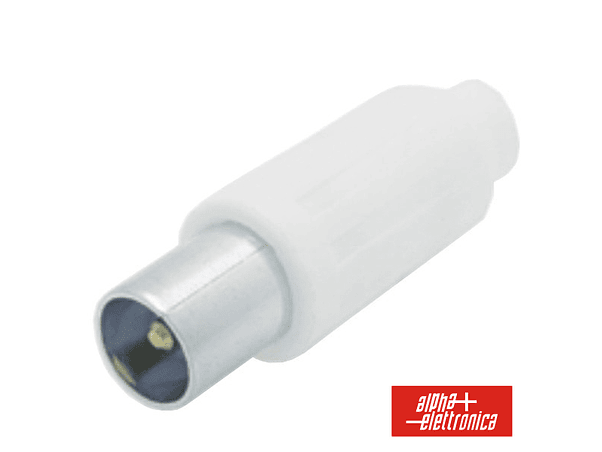 FICHA COAXIAL MACHO TV ATÉ 9.5MM PLÁSTICO 1