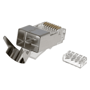 FICHA RJ45 MODULAR 8P8C CAT6 UTPARAFTP METÁLICA