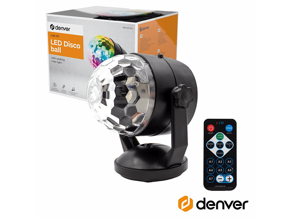 PROJECTOR DE LUZ LED RGB COM COMANDO DENVER 1
