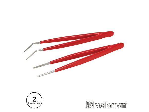 CONJUNTO 2 PINÇAS COM PONTAS CURVAS E PLANAS VELLEMAN 1