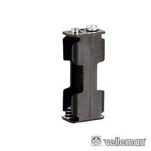 SUPORTE PARA 2 PILHAS AA COM TERMINAIS SNAP VELLEMAN