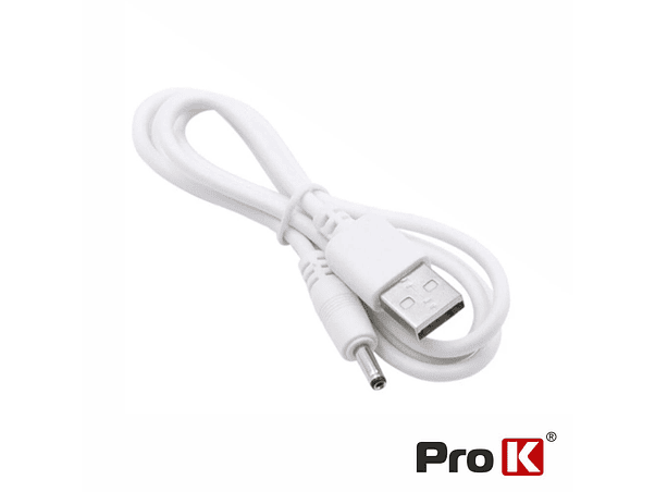 CABO ALIMENTAÇÃO USB-A 2.0 / DC 3.5MM BRANCO PROK 1