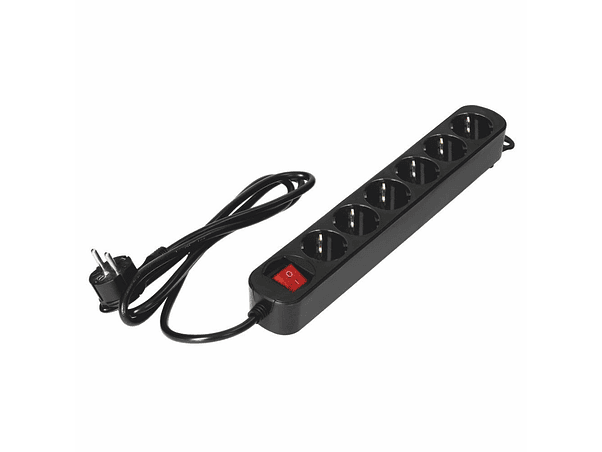 EXTENSÃO ELÉTRICA 6X SCHUKO COM INTERRUPTOR 3M ORNO 1