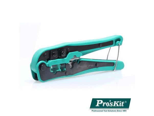 ALICATE DE CRAVAR 4P4COM6P4COM8P8COMRJ10/RJ11/RJ12/RJ45 PROSKIT 1
