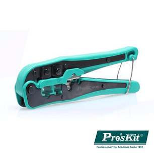 ALICATE DE CRAVAR 4P4COM6P4COM8P8COMRJ10/RJ11/RJ12/RJ45 PROSKIT