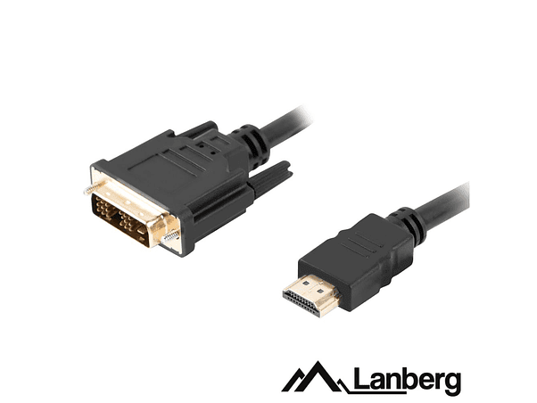 CABO HDMI MACHO / DVI-D SINGLE LINK MACHO 1.8M LANBERG 1