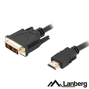 CABO HDMI MACHO / DVI-D SINGLE LINK MACHO 1.8M LANBERG