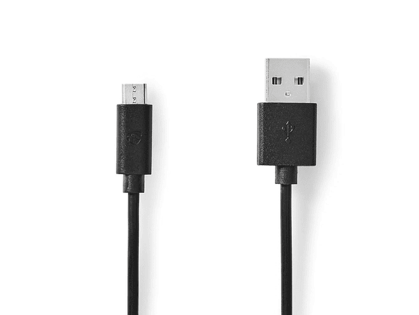 CABLE USB -A 2.0 MACHO PARA MICRO USB-B MACHO 0,5 M PRETO 1