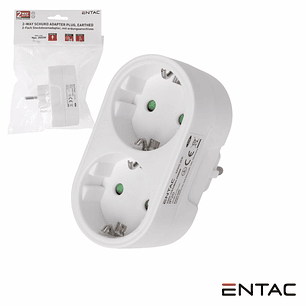 TOMADA ELÉTRICA COM 2 SAÍDAS BRANCO ENTAC