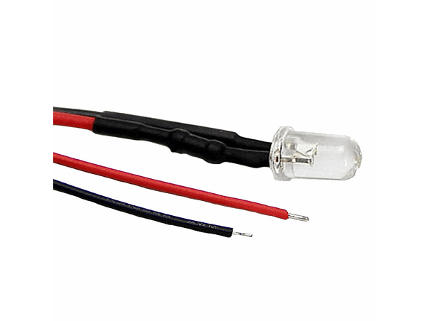 LÂMPADA MINIATURA LED 12V 5MM BRANCO QUENTE 20CM 1