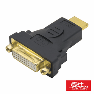 FICHA ADAPTADORA DVI-I DUAL LINK FÊMEA / HDMI MACHO