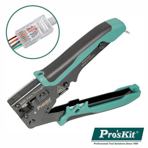 ALICATE DE CRAVAR FICHAS 8V8COMRJ45 PROSKIT